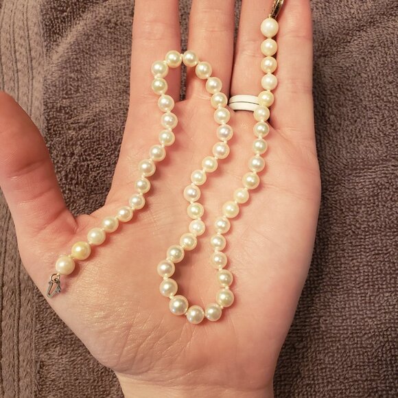 14" pearl necklace akoya - Picture 3 of 9